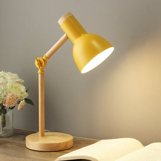 Ligna Nordic LED Desk Lamp – Minimalist Wood & Metal Lighting